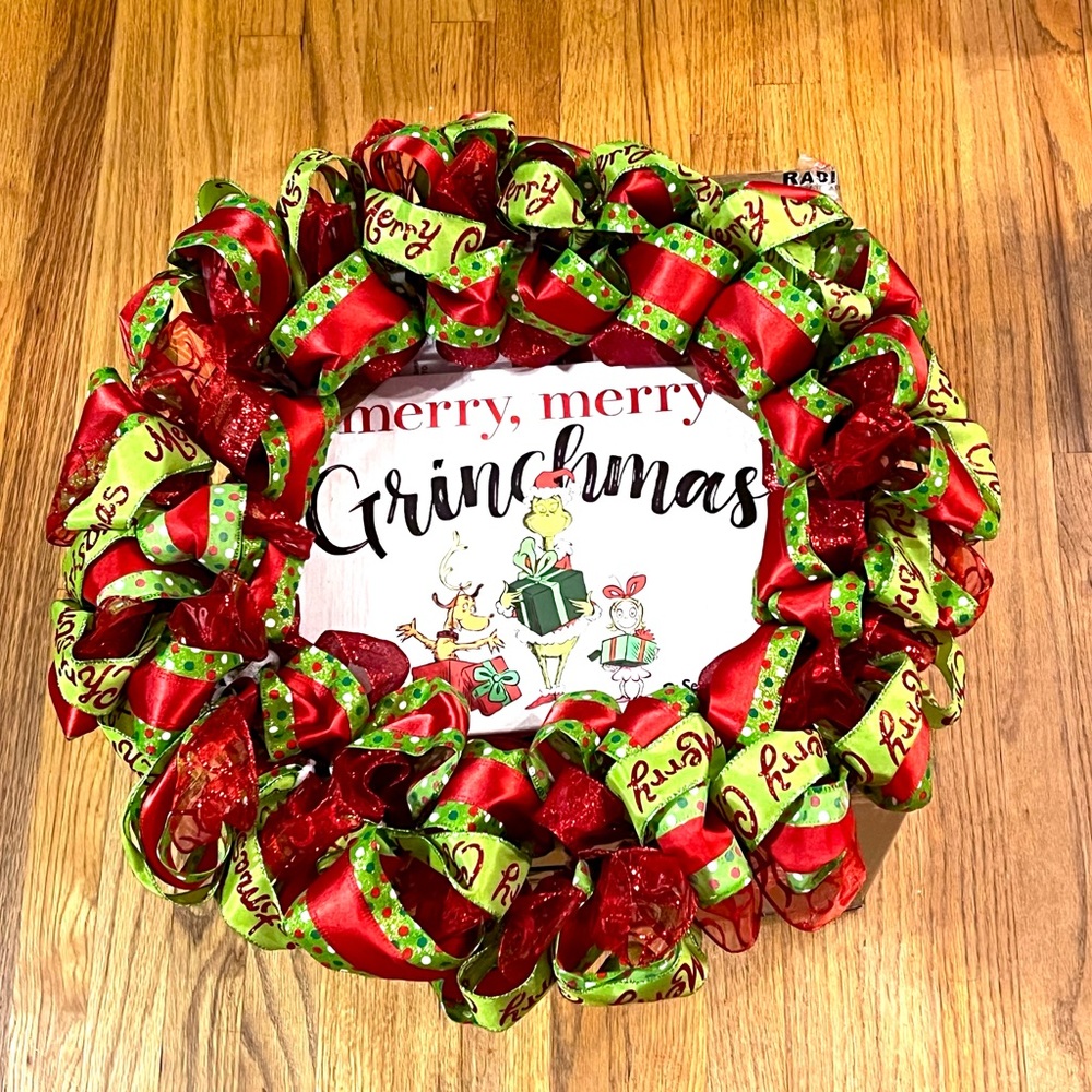 Grinch Handmade Wreath